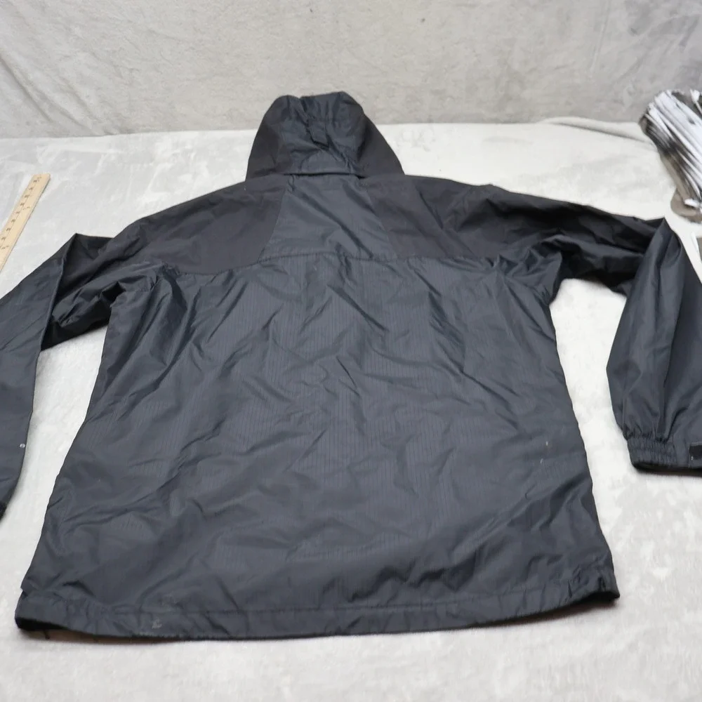 Columbia Jacket Men Medium Black Ripstop Waterproof Hooded Outdoor 3in1 Shell